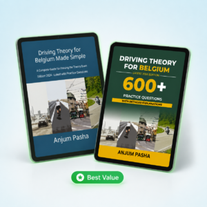 Both Belgian driving theory eBooks — 4-month digital access bundle DrivingTheory.be