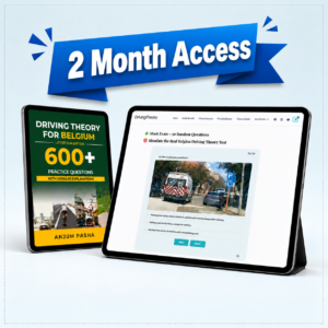 Online practice exam 2-month access — 600+ Belgian driving theory questions